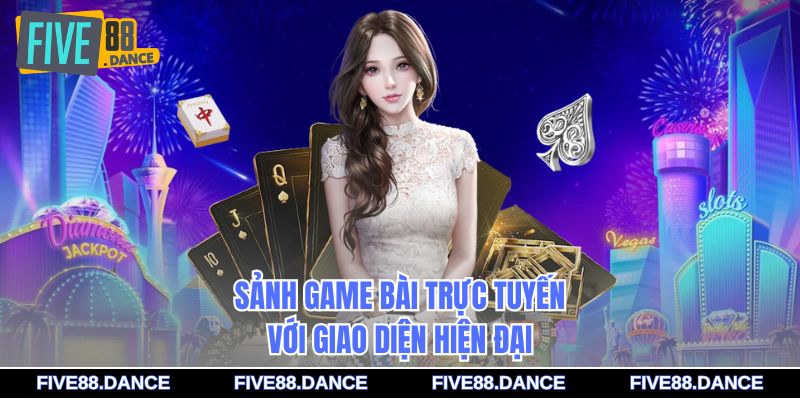 Sảnh game bài trực tuyến với giao diện hiện đại